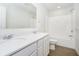 Bright bathroom featuring a double sink vanity, a shower and a toilet at 815 Allandale Ave, Westfield, IN 46074