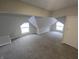 Unique bedroom with carpet and angles. Ready for your personal touch at 952 N Concord St, Indianapolis, IN 46222