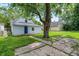 Charming home featuring a large tree, front lawn, and a blue front door at 952 N Concord St, Indianapolis, IN 46222