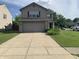 Well-maintained two-story home with a spacious driveway and lush front lawn, ideal for suburban living at 10419 Dark Star Dr, Indianapolis, IN 46234