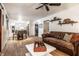 Open-concept living space with a cozy living room area, stylish furnishings, and modern decor elements at 11710 Prairie Pl, Carmel, IN 46033