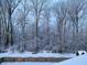 Snowy backyard with a wooden fence, creating a picturesque winter scene at 1566 Dorset Dr, Avon, IN 46123