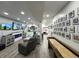 Finished basement includes a large media room with a fireplace and a shuffleboard table at 1566 Dorset Dr, Avon, IN 46123