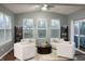Bright and airy living room with large windows, plush seating, and stylish decor at 1566 Dorset Dr, Avon, IN 46123