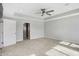 Spacious living room featuring recessed lighting, a ceiling fan, and gray walls at 20451 Chatham Hills Blvd, Westfield, IN 46074