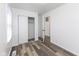 Bedroom with a closet and hardwood-style floors at 2306 Finley Ave, Indianapolis, IN 46203