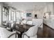 This spacious open concept boasts a combined dining, living, and kitchen space at 333 Massachusetts Ave # 801, Indianapolis, IN 46204
