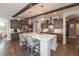 Modern kitchen with stainless steel appliances, granite countertops, and a large kitchen island at 3982 Abbotsford Dr, Westfield, IN 46074