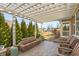 Covered patio area with fireplace and wooden seating, offering a relaxing outdoor space with backyard views at 3982 Abbotsford Dr, Westfield, IN 46074