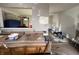 View of kitchen; walls are newly plastered and outlets removed in preparation of renovations at 7643 S Delaware St, Indianapolis, IN 46227