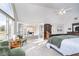 Bright main bedroom with high ceilings, sitting area, and views to an adjacent room at 11727 Windpointe Pass, Carmel, IN 46033