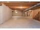 Spacious unfinished basement with concrete walls and floors, exposed ductwork, and visible utilities at 14461 Brook Meadow Dr, McCordsville, IN 46055