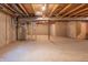 Spacious unfinished basement with concrete walls and floors and easy access to utilities at 14461 Brook Meadow Dr, McCordsville, IN 46055