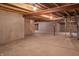Unfinished basement with concrete walls and floor and visible utilities and structural elements at 14461 Brook Meadow Dr, McCordsville, IN 46055