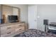 Bedroom featuring a dresser with a mirror, a sound system, and a comfortable bed at 14461 Brook Meadow Dr, McCordsville, IN 46055