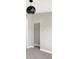 Bedroom with a walk in closet and a modern black geometric light fixture at 1933 Koehne St, Indianapolis, IN 46202