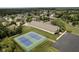 Aerial view of community center with tennis courts, parking, and green space at 4754 Austin Trce, Zionsville, IN 46077