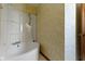 Corner bath and shower combo with a jacuzzi tub, perfect for relaxing in the renovated bathroom at 4859 W 150 N, Greenfield, IN 46140