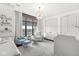 Bright Bedroom with hardwood floors, large windows and stylish decor for new baby at 720 S Rangeline Rd # 601, Carmel, IN 46032