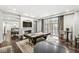 Large game room featuring a pool table and comfortable lounge area at 720 S Rangeline Rd # 601, Carmel, IN 46032