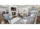 Comfortable living room with a fireplace, TV, wet bar, neutral colors, and ample seating for relaxation at 720 S Rangeline Rd # 601, Carmel, IN 46032