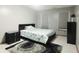 Bedroom with contemporary furniture and neutral walls at 1136 Meriman Dr, Greenwood, IN 46143