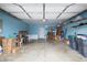 Spacious garage with storage shelves and room for multiple cars at 1136 Meriman Dr, Greenwood, IN 46143