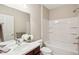 A clean, well-maintained bathroom with a shower-tub combo offers all the essentials at 13750 Hiatt Dr, Carmel, IN 46074