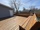 Outdoor wooden deck, ideal for entertaining with ample space for seating at 401 E Ohio St, Fortville, IN 46040