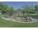 Picturesque garden with stone accents, creating a tranquil outdoor oasis at 1231 S Catherwood Ave, Indianapolis, IN 46203