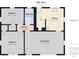 Detailed floor plan showcasing the layout of the bedrooms, bathrooms, kitchen, and living room at 1235 Indiana Ave, Anderson, IN 46012