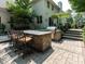 Outdoor bar and grill with granite counters on a brick surround, perfect for outdoor gatherings and dining at 12484 E 156Th St, Noblesville, IN 46060
