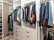 Custom walk-in closet with ample storage, drawers, and hanging space for an organized wardrobe at 12484 E 156Th St, Noblesville, IN 46060