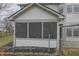 Cozy screened-in patio perfect for outdoor relaxation and entertaining at 1501 Willshire Dr, Greenwood, IN 46143