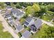 Aerial view of a neighborhood featuring tree-lined streets and well-maintained houses at 1842 Milburn St, Indianapolis, IN 46202