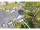 Aerial view of a two-story house, showcasing the roof, backyard, and surrounding neighborhood at 1842 Milburn St, Indianapolis, IN 46202