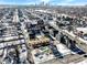 Aerial perspective of new townhomes showcases modern designs and integrated community planning at 2115 Coretta Way, Indianapolis, IN 46202