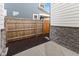Backyard with wooden fence and stone accents at 9208 Hawley Dr, Indianapolis, IN 46216