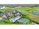 Stunning aerial view of the golf course, clubhouse, and community amenities at 16473 Valhalla Dr, Noblesville, IN 46060