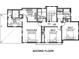 Second floor floor plan featuring bedrooms, bathrooms, closets and laundry room at 1818 Central Ave, Indianapolis, IN 46202