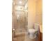 Modern bathroom featuring walk-in shower and updated fixtures at 2566 S Ritter Ave, Indianapolis, IN 46203