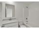 Clean bathroom featuring vanity, toilet, and shower-tub combination at 2996 Grand Ridge Dr, Greenwood, IN 46143