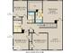 Detailed second floor plan featuring bedrooms, bathrooms, a laundry room, and a loft at 2996 Grand Ridge Dr, Greenwood, IN 46143