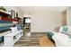 Stylish living room showing decorative wall and hardwood floors at 3549 Woodale Rd, Indianapolis, IN 46234