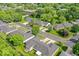 An aerial view showing a residential neighborhood with tree-lined streets, well-maintained lawns, and various home styles at 4501 N Wheeling Ave # 10A-101, Muncie, IN 47304