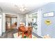 View of the dining area with access to the backyard and office at 4501 N Wheeling Ave # 10A-101, Muncie, IN 47304