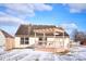 Backyard wooden deck with pergola, providing a serene outdoor retreat at 4912 Eagle Talon Ct, Indianapolis, IN 46254