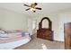 Bedroom with a bed, dresser, carpet, and natural light from the windows at 5147 Nicodemus Dr, Plainfield, IN 46168