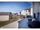 Enjoy a spacious backyard with a shed, patio, and seating area, perfect for outdoor gatherings at 6236 White Rabbit Pl, Indianapolis, IN 46235