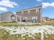 Backyard of the house with a patio, outdoor furniture and a grill for outdoor entertainment at 976 Cherry Tree Ln, Greenwood, IN 46143